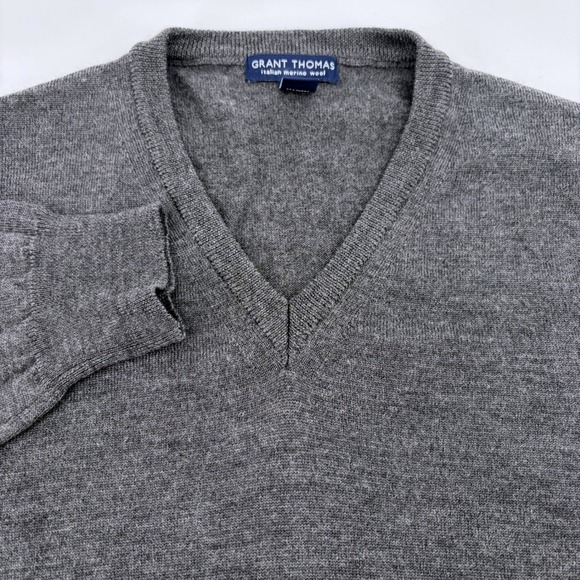 Grant Thomas Sweaters - Grant Thomas‎ Women Gray Wool Crew Neck Pullover Sweater Charcoal Size Medium